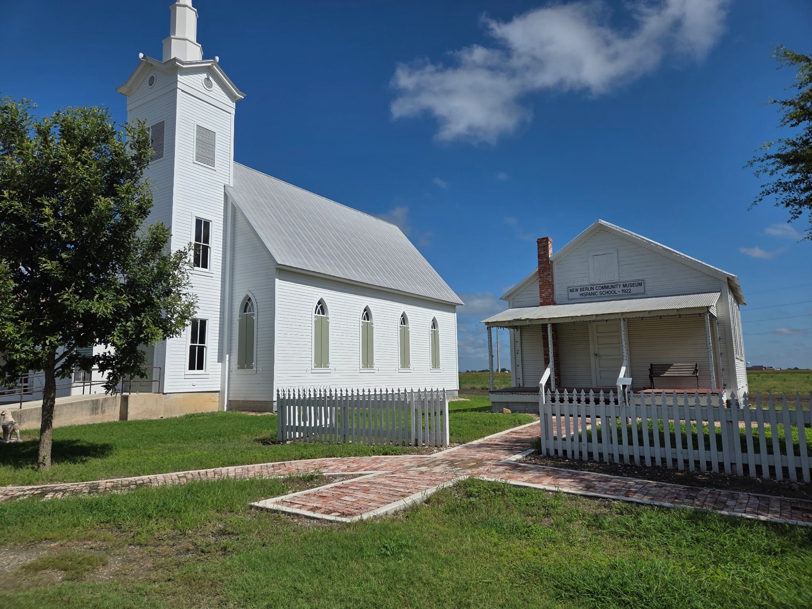 The restored white country church